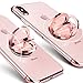 OCYCLONE Cell Phone Ring Holder Gilrs/Women, Glitter Cute Bling Diamond 360° Rotation Finger Ring Grip Stand for iPhone iPhone Xs Max Xr X 8 7 Plus 6S 6, Samsung Galaxy Note 9 S9 S8 Plus - Rose Gold