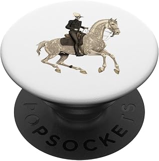 Skeleton Riding Horse Cowboy Horse Lover Halloween Costume PopSockets Standard PopGrip