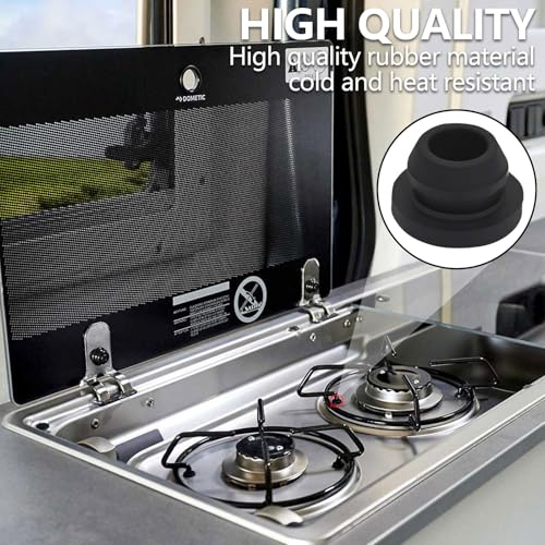 LEBOKJ 30 Stück Gummidurchführungen,Topfträgergummis Wohnmobil-Kochfeld Zubehör Gummitüllen rostgummifüße Gummitüllen für Topfstützen mit 5mm Stäben Kompatibel mit Dometic, Smev und Thetford