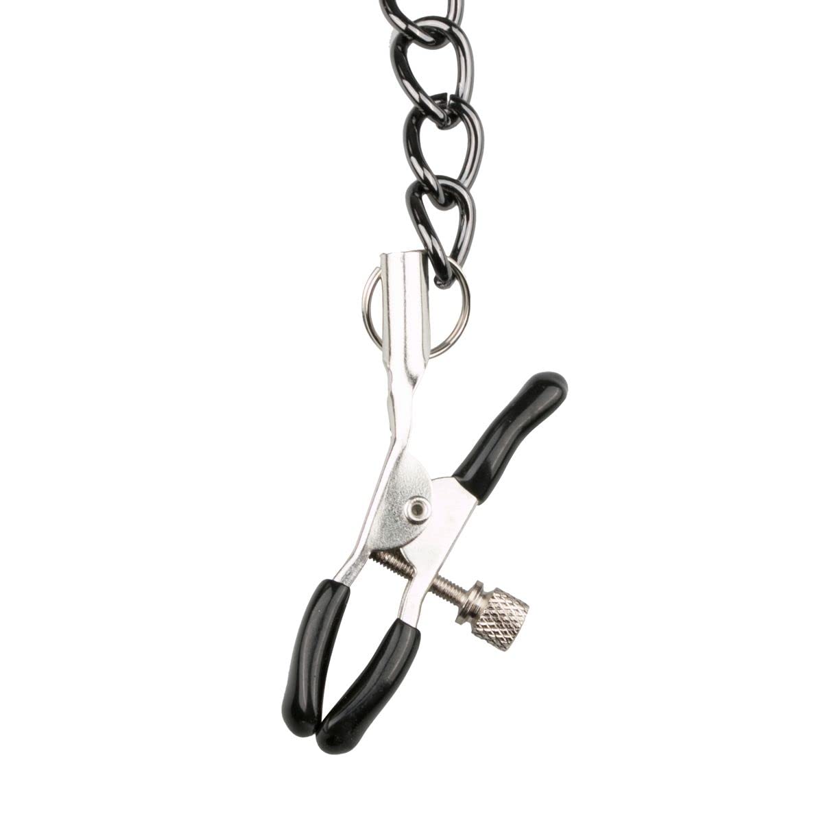 Easytoys Collar de Cuero con Cadenas para Pezones - 1 Unidad