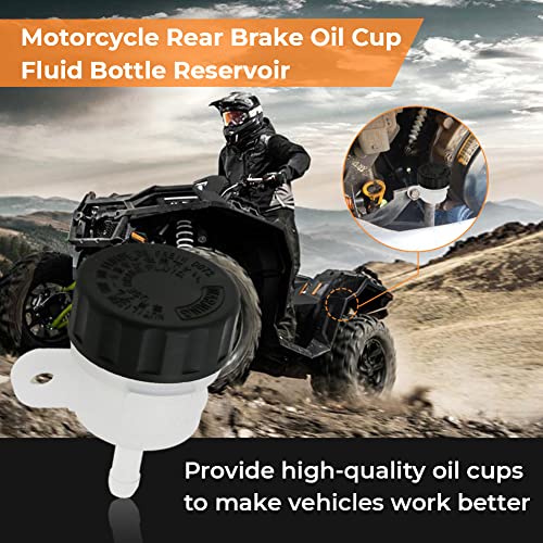 Image of Transparent Motorcycle Rear Brake Master Cylinder Tank Oil Cup Fluid Bottle Reservoir For Polaris Sportsman Scrambler Outlaw Replace 1930854 (Pack of 2)