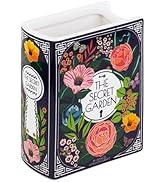 Steel Mill & Co Book-Shaped Decorative Vase, Ceramic Vases for Home Decor, Cute Bookshelf Decor, ...