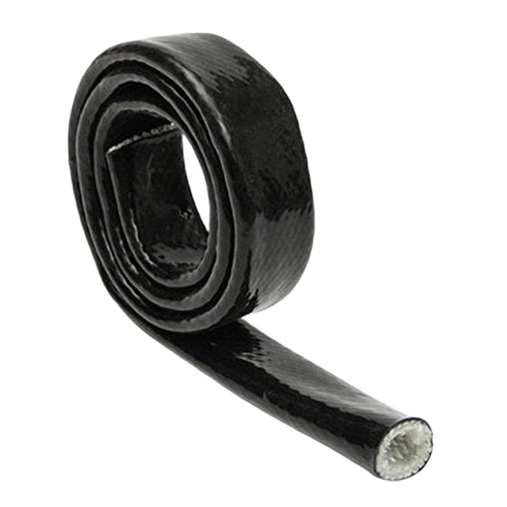 Aswadh Heat AN4 Fire Sleeve Fire Braid Flame Shield 1/4X1M ID:6mm For BMW E36-Black