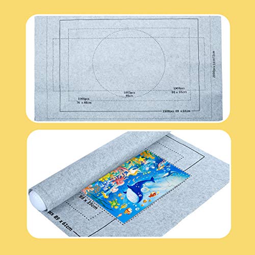 Quebra-cabeça de enrolar tapete de feltro de armazenamento protetor de quebra-cabeça com tubo infláv