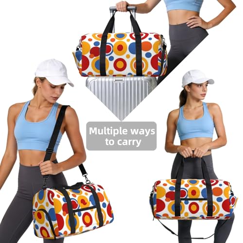 Bolsa de gimnasio con lunares para ir a tus clases de baile y yoga cómodamente 4