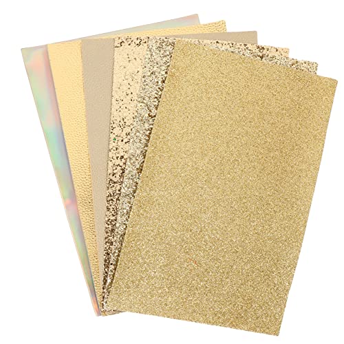 EPIGEIST 6 Stück Goldenes PU-Lederblätter Set