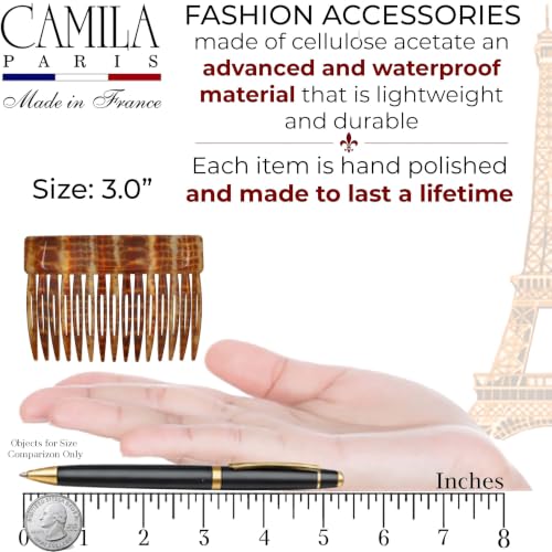 Image of Camila Paris CP2943 Hair Side Comb, 3 inch Small French Twist Hair Combs Clips