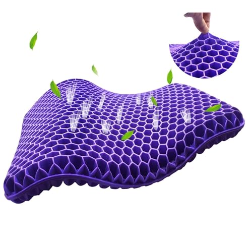 Express Brands Direct Gel Seat Cushion, 3rd Generation Upgraded Double Thick Egg Gel Cushion for Pressure Pain Relief, Breathable Wheelchair Chair Pads for Car Seat Office Chair