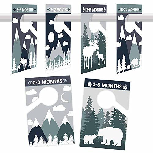 6 Baby Closet Size Dividers Boy - Adventure Baby Closet Dividers By Month, Baby Closet Organizer For Nursery Organization, Baby Essentials For Newborn Essentials Baby Boy, Nursery Closet Dividers Boy