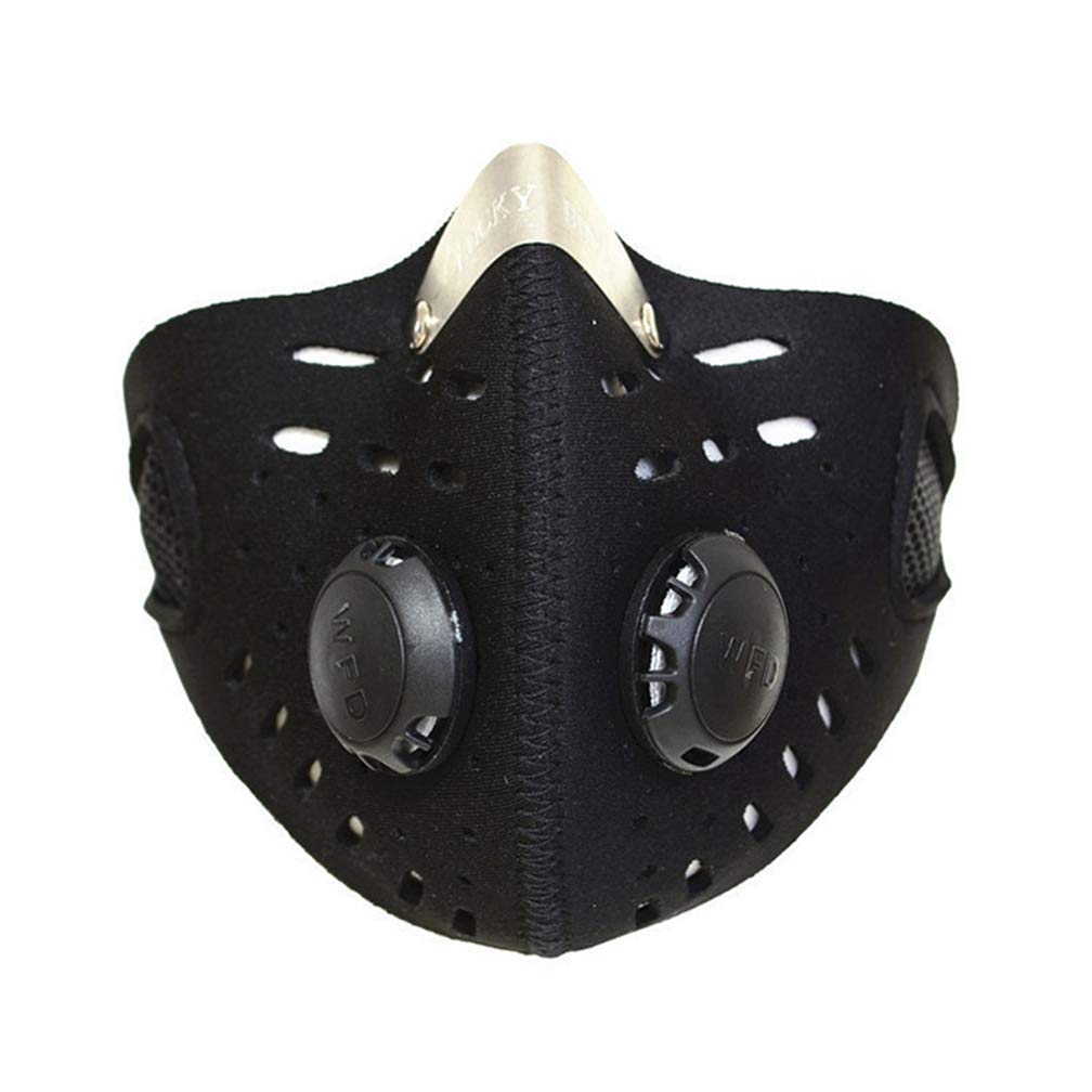 Weimostar Outdoor Sports Cycling Face Mask Activated Carbon Filter Air Pollutant Traveling Anti-dust Mask Black