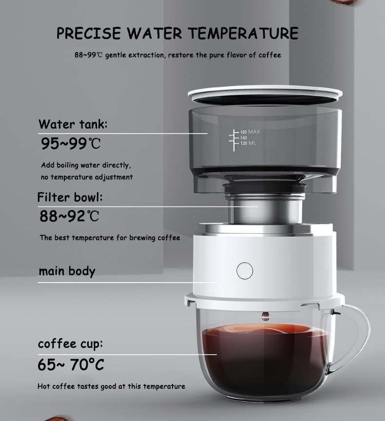 Tragbare Espressomaschine, Kompatibel Mit Gemahlenem Kaffee, Batteriebetriebene Manuelle Kaffeemaschine, Reise-gadgets… – Bild 4