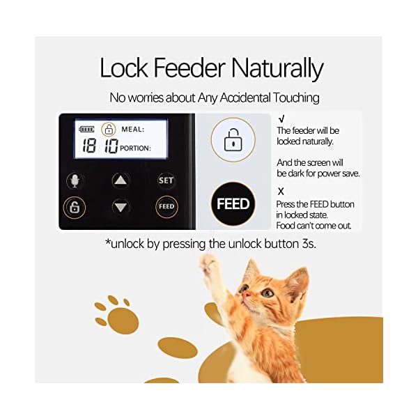 Petoday Automatic Pet Feeder for Dogs and Cats, 4L&6L Time Feeder Dry