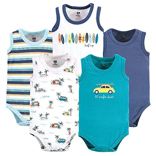 Image of Hudson Baby Unisex Baby Cotton Sleeveless Bodysuits