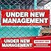 Hahafelt 3x10 Feet Under New Management Banner Sign with Grommets Weatherproof Vinyl Sign Hanging Banner Outdoor Indoor for Business Industrial Store Yard Signs Red