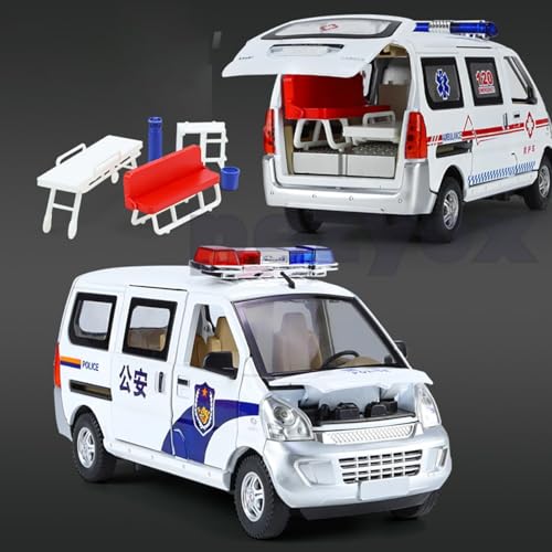 Image of Die-Cast Zinc Alloy 1:24 Scale Wuling Postal Van【Large】 with 6 Openable Doors,Lights & Music & Steerable Front Wheels
