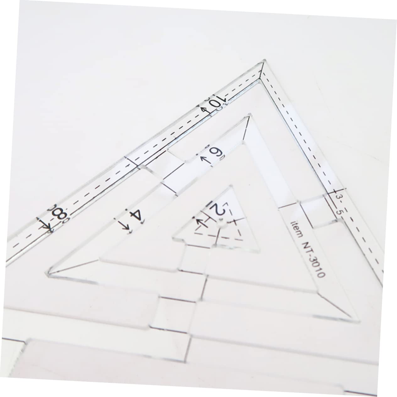 ARTSEWPLY Patchwork Ruler Template Double Triangle Acrylic Craft Tool for Sewing and Tailoring Transparent Design for Easy Measuring and Marking for Quilting Projects