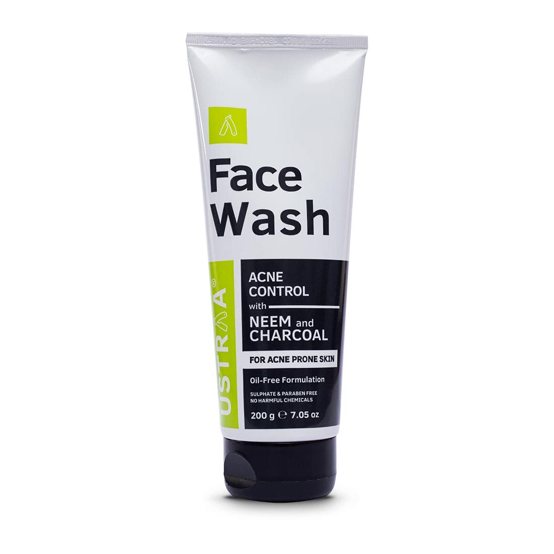 Ustraa Face Wash Acne Control – With Neem & Charcoal Face Wash – 200g – Oil Control, Prevents Acne, Especially for Oily Skin, No Sulphate, No Paraben