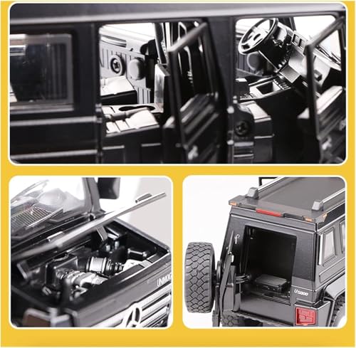 Image of Invite Enterprise 1:24 Unimog U5000 Diecast Metal Pull Back Car with 6 Openable Doors with Sound and Light Toy Decoration car Best Gift Toys for Kids 【Colors as Per Stock】