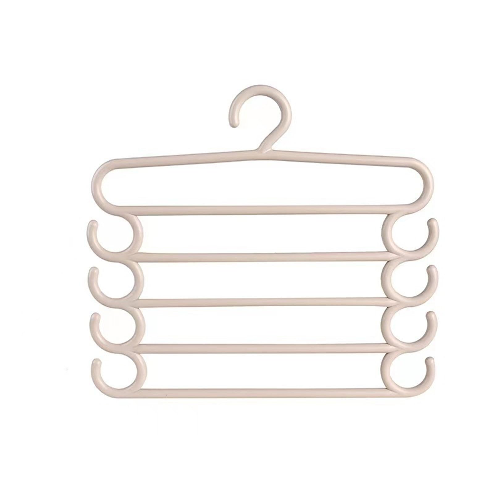 Trousers Hangers Trouser Rack Home Organiser Hanging Trousers Scarf Racks Space Saving(White)