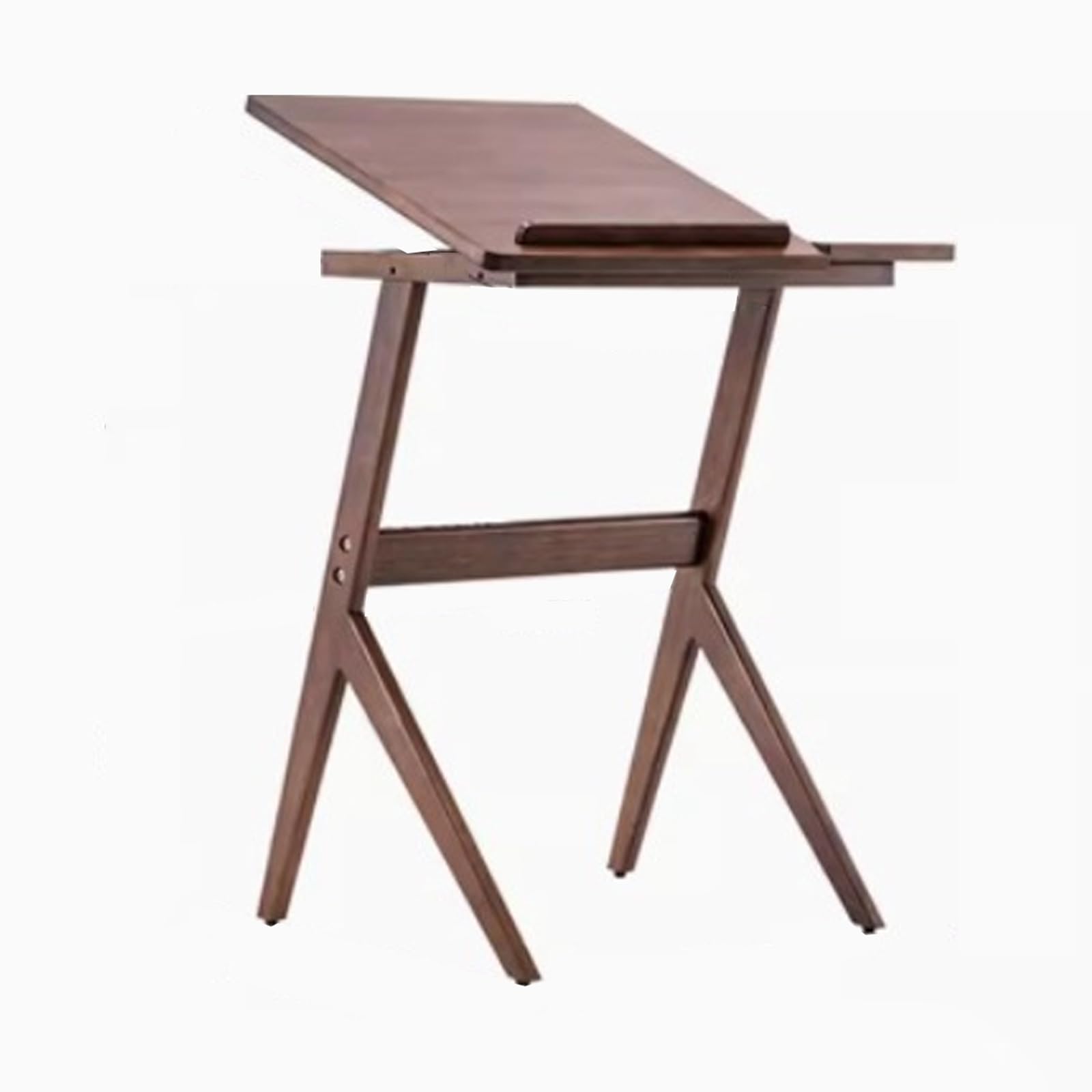 SXZenSpace Bamboo C End Table with Adjustable Desktop,Couch Side Desk Y-Shaped Legs,Mobile Snack for Living Room,Bedroom