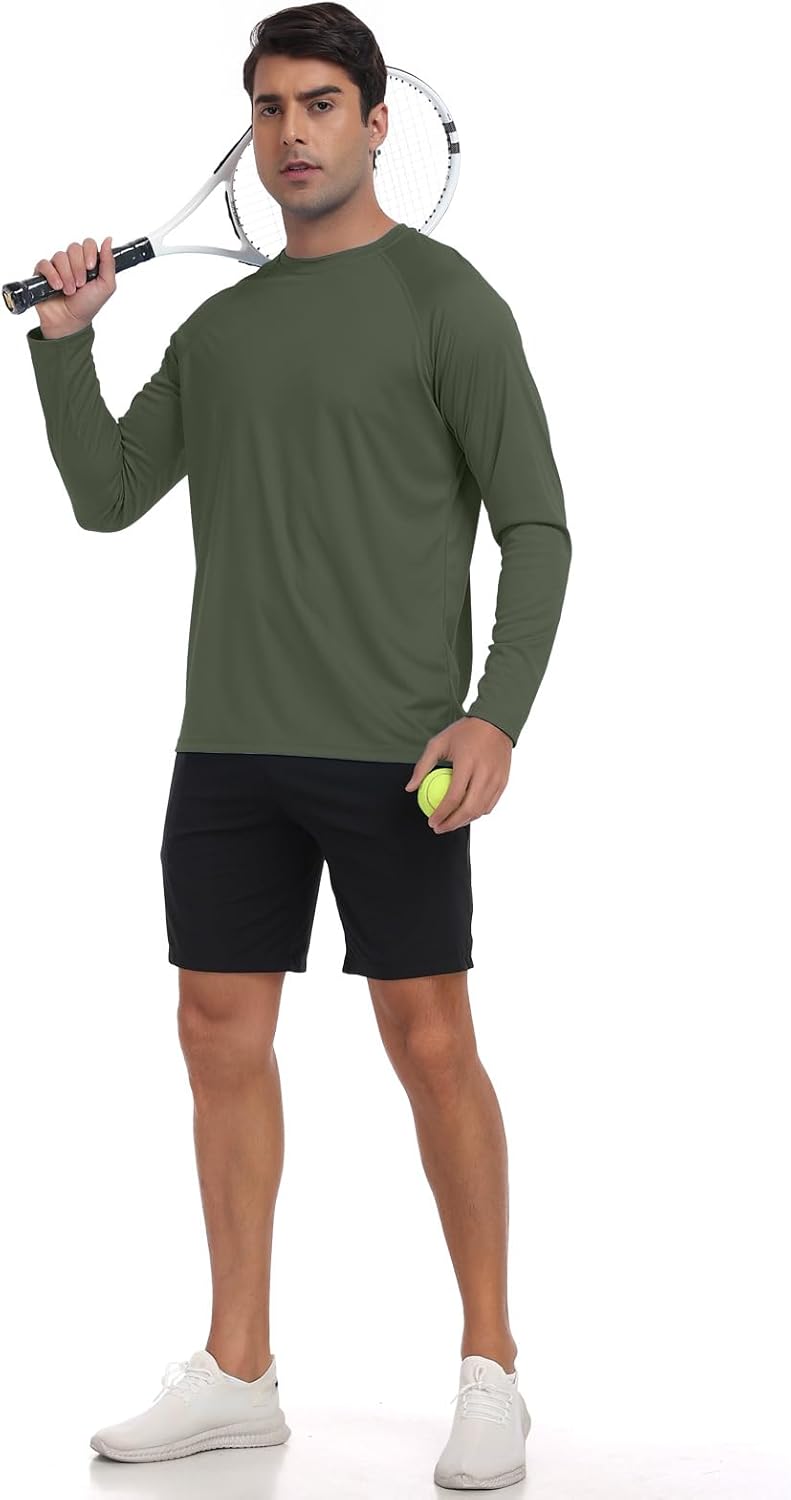 HISKYWIN Men's Long Sleeve Shirts Lightweight UPF 50+ Sun Protection SPF Outdoor T-Shirts Fishing Hiking Running Tee Tops - Image 5