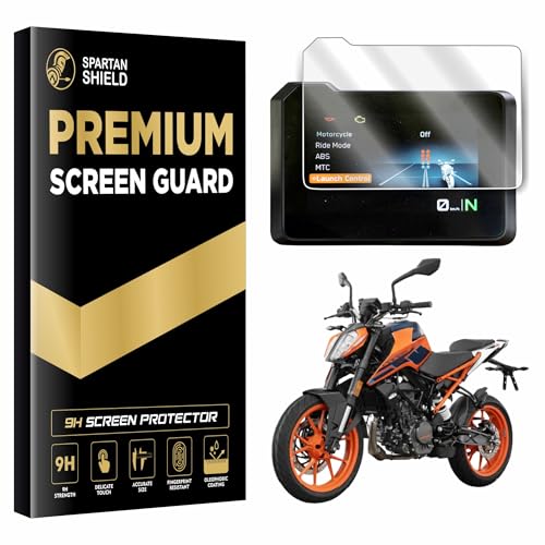 Image of Spartan Shield Digital Meter Screen Guard For NEW 2026 KTM DUKE 250 / 200 / 390 || 5 INCH COLOR TFT Instrument Display Protector || Anti Scratch || Water Resistant || Duke250 Duke390 Duke200 Bike Accessories 2024 [NOT FOR BLACK & WHITE Speedo ] [Not Tempered Glass] (200 Duke [5 inch Color TFT])