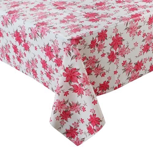 Image of Dakshya Industries PVC Waterproof Withoutlace Dining Table Cover (Size - 54X78 Inch) Rectangle 6 Seater Heat Rasistant Table Cloth (T6)