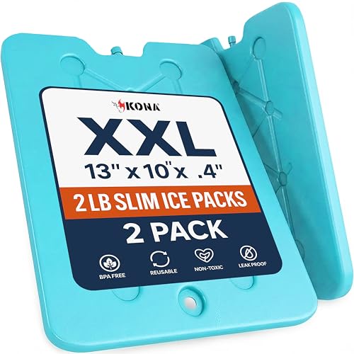 Kona XXL Ice Packs for Coolers– 2 lb Reusable...