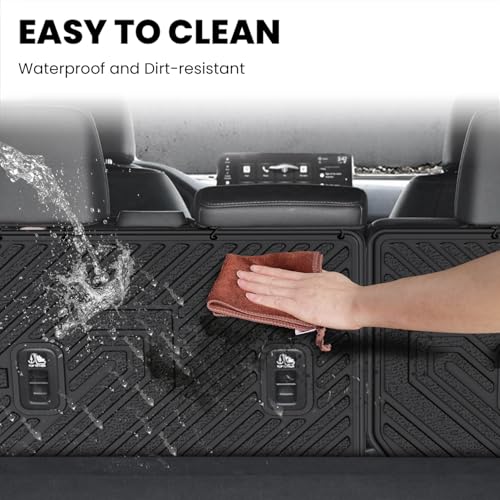 Image of LASFIT Rear Seat Back Protector for Honda Passport 2026 | All Weather TPE Pet Friendly Custom Fit Passport Second Row Back Seat Cover Mat Liner Accessories, Black