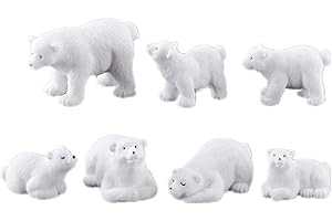 TOYANDONA 10PCS Polar Bear Tree Topper