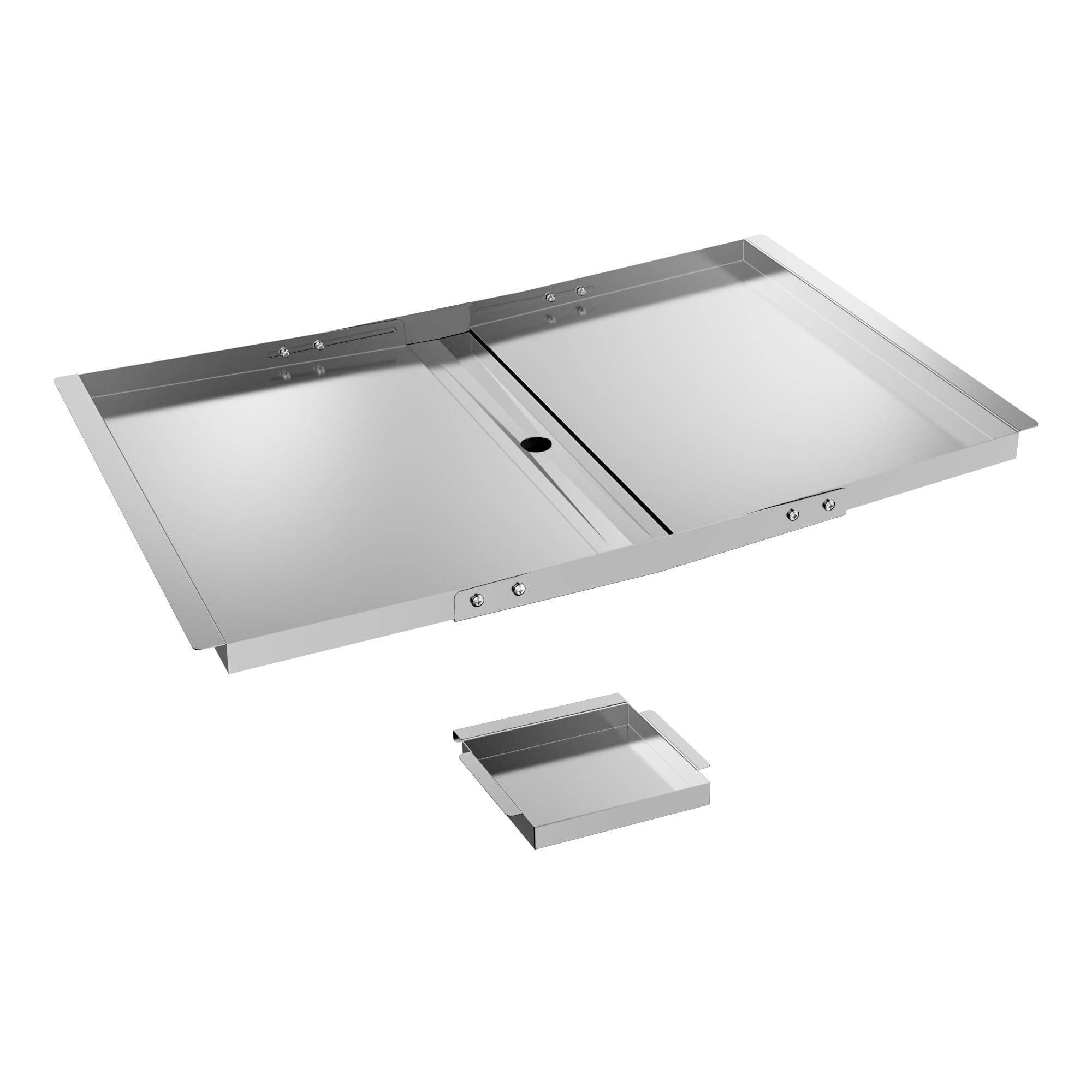 Adjustable Grease Tray with Catch Pan Replacement for Kenmore,Nexgrill,Dyna Glo,BHG and More,Universal Grill Drip Pan Acce...