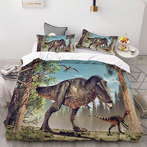 zpangg Dinosaurios de Dibujos Animados en Jurassic Park Juego de Ropa de Cama de impresión 3D,...
