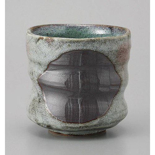 Amazon.co.jp: 寿司湯呑 青志野(筒茶碗) [10.5 x 10.2cm 520cc] 土物
