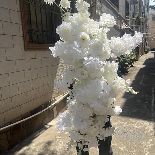 Artificial Cherry Blossom Rose Wedding Arch Flowers, Wedding Welcome Signs Floral Greenery...