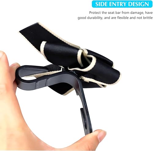 Miniatura 3 de Mandark 2 ganchos para reposacabezas de asiento de automóvil, bonitos ganchos con lazo para bolsos y bolsos, accesorios de decoración interior,