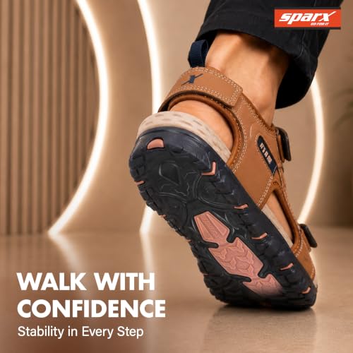 Image of SPARX Outdoor Sandals for Men - Adjustable, Comfort Velcro closure Sandals with Cushioned Footbed, Secure Fit, Durable Sole & All-Day Walking Comfort
