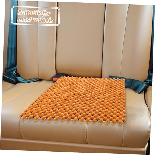 Housse de siege auto perles de bois contre mal de dos et transpiration, coussin de bureau