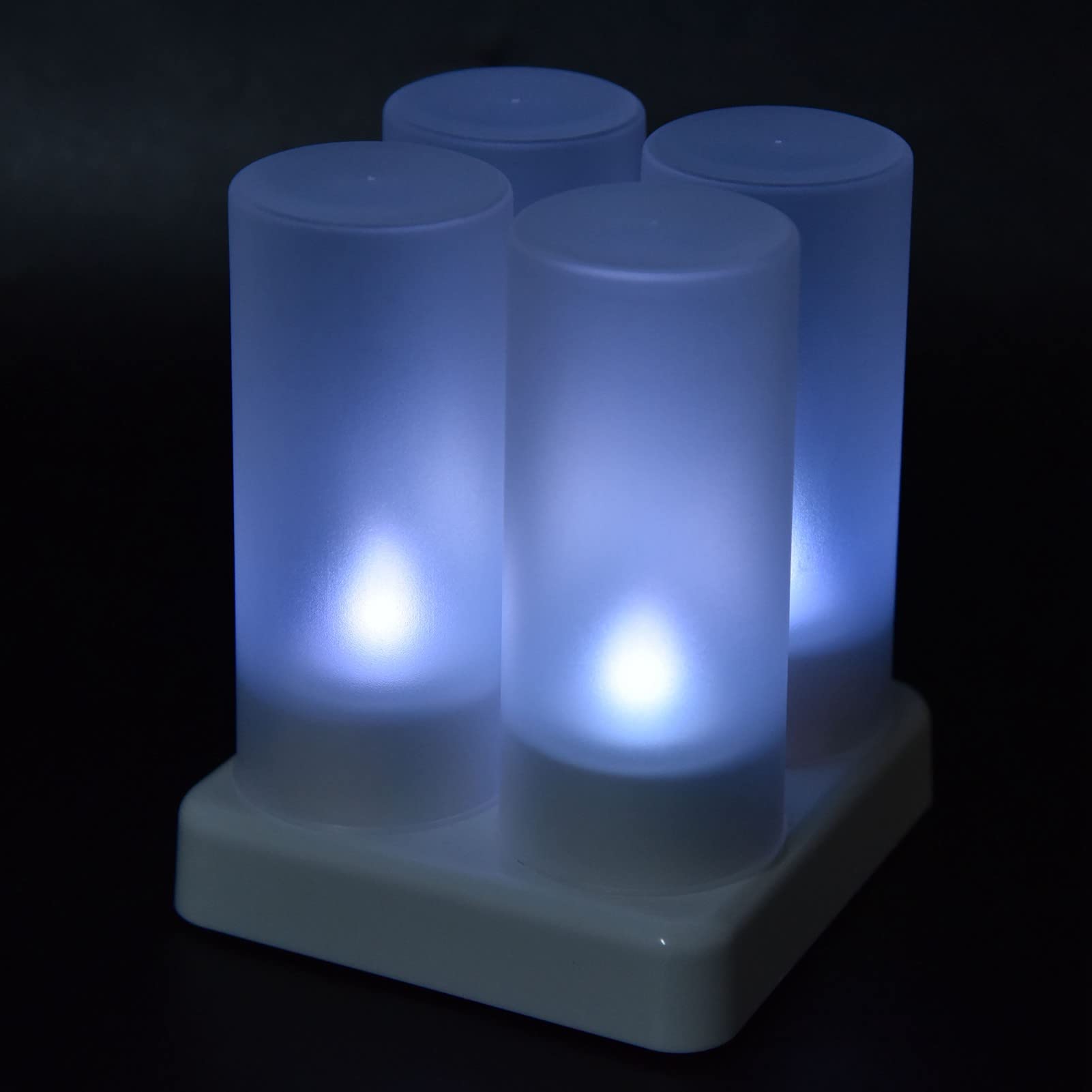 Fdit Candele LED Ricaricabili Senza, Colorati con Effetto Tremolante e | Struttura in Plastica, 4h di Ricarica/30h D’uso, Batteria Al Litio 3,7V, per Matrimoni, Feste e Decorazioni Natalizie