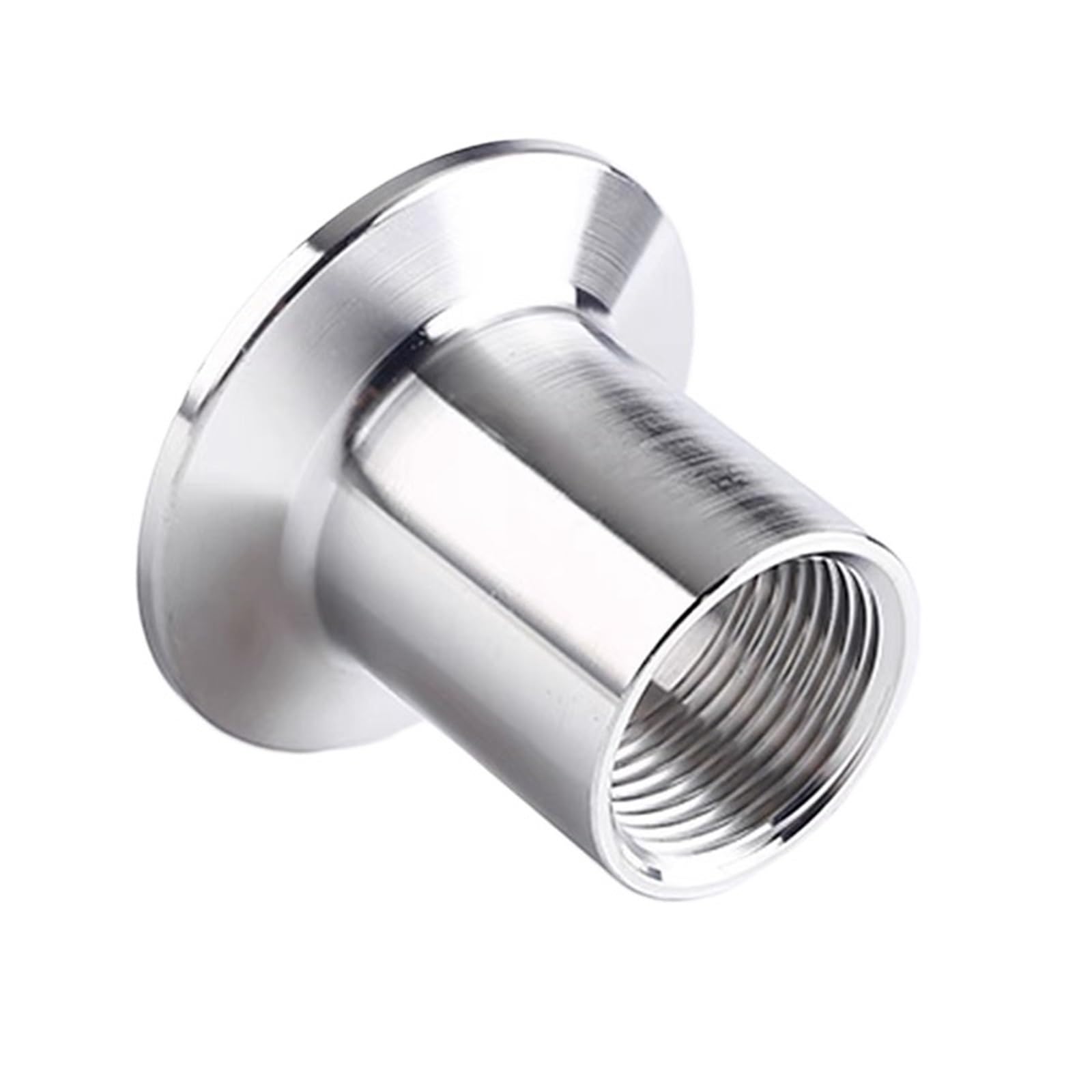 1PC 1/8" to 2" BSP SS304 Stainless Steel Female Threaded Ferrule - Tri-Clamp Adapter for Sanitary Pipe Fittings(DN40 x Ferrule 64)