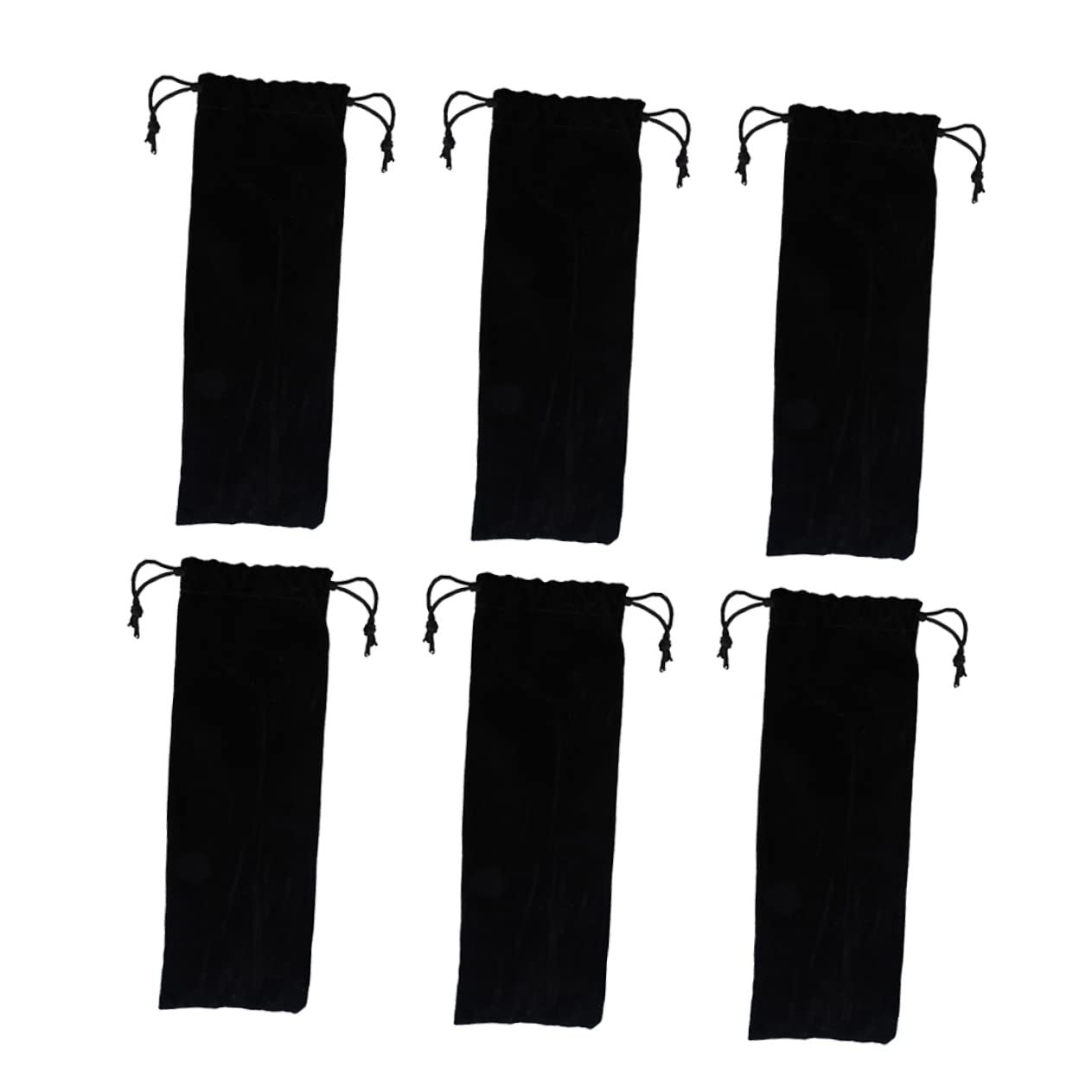 Mikinona Practical Straw Carrying Case Flannel Pouch 6pcs Reusable Straws Bag Lunch Box Silverware Storage Travel to Wash (lunch Box