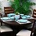 Elama Malibu Waves 16-Piece Stoneware Dinnerware Set Turquoise ELM-MALIBU-WAVES (935102701M)