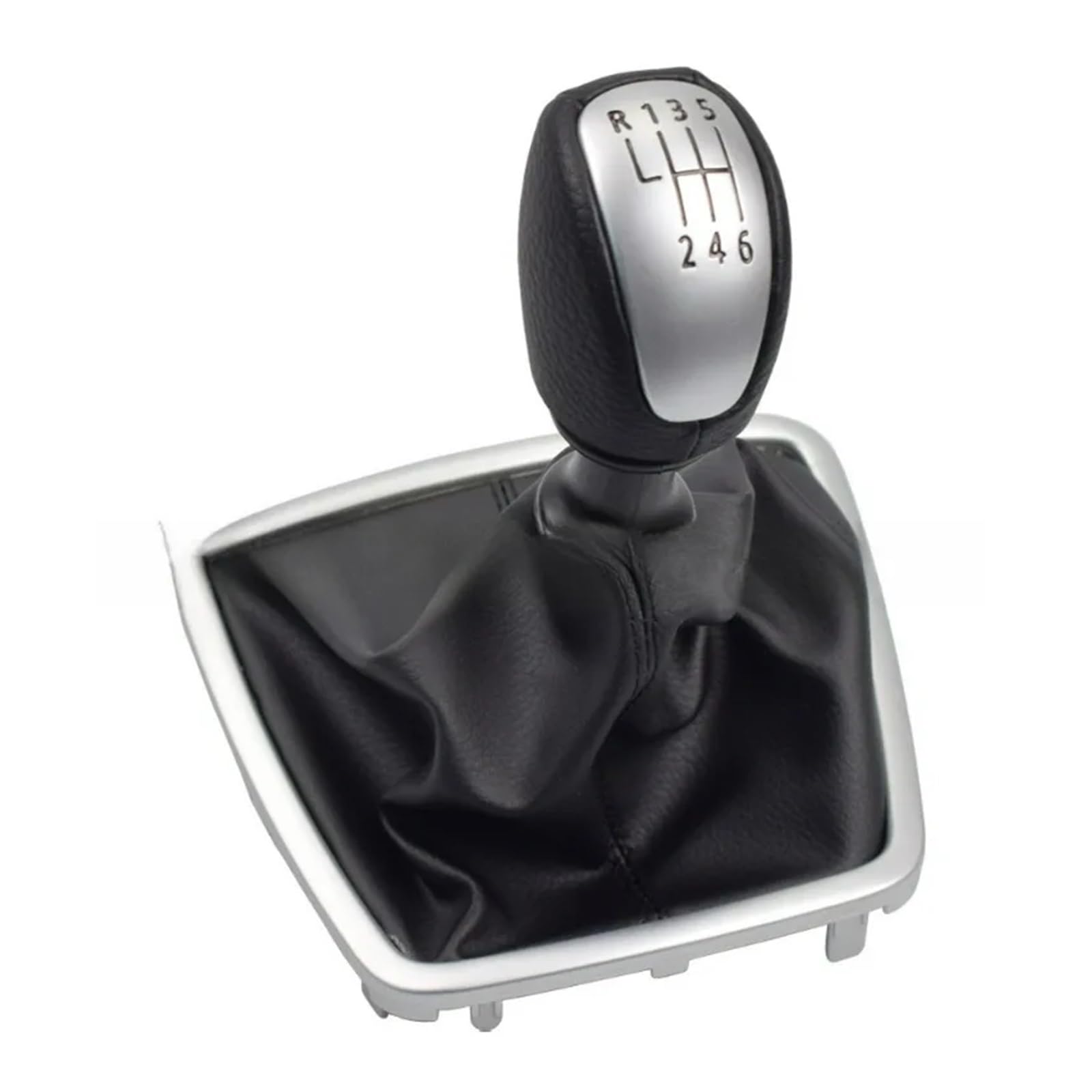 Rbevcrr Gear Knob And Case Car Shift Lever Knob For Laguna Mk3 2007-2014 Pu 6 Speed Manual Leather Lever Shifter Stick Shifter Pen(Gear Knob And Case)
