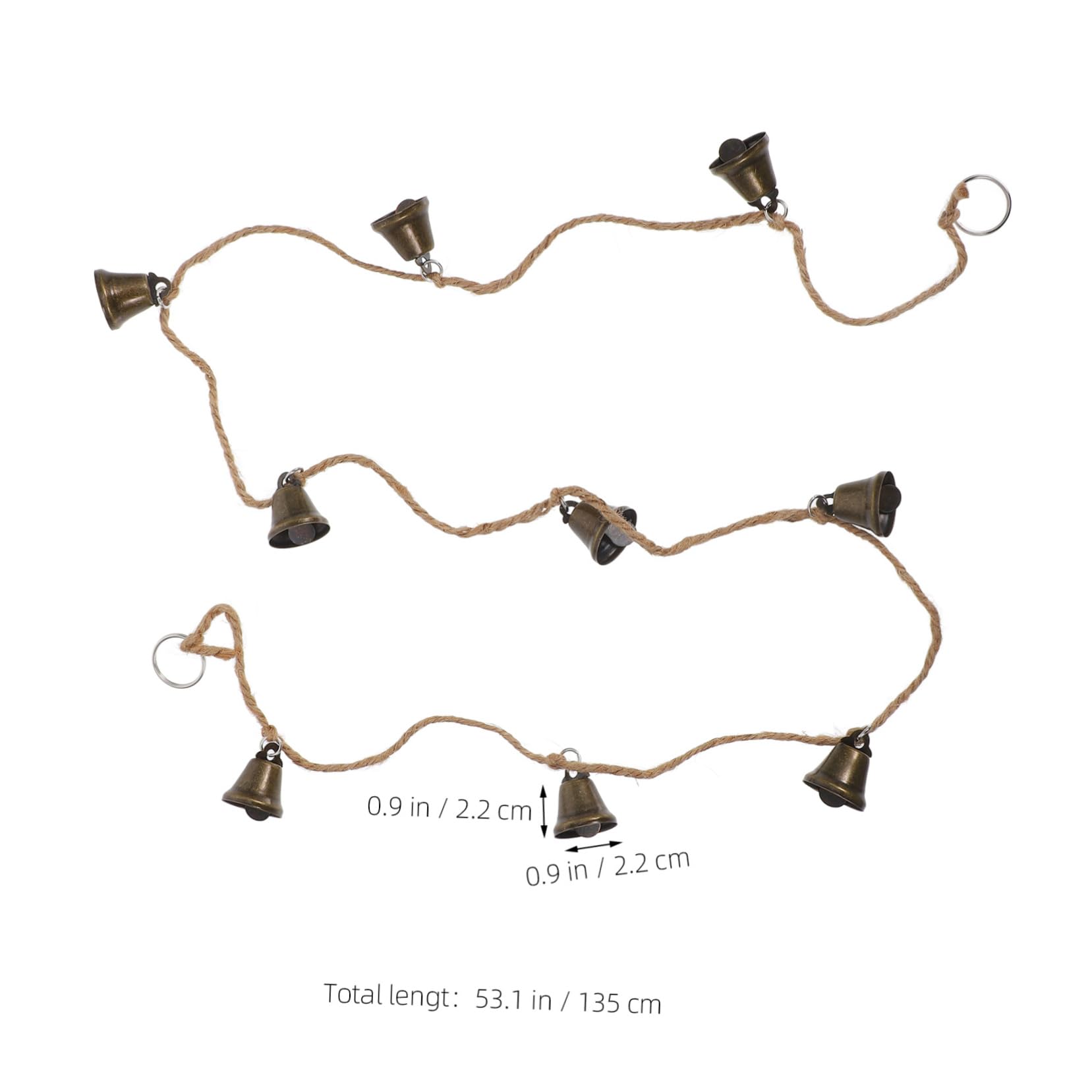 3 Piezas Cadena de Campanas Campana Colgante Decorativa para Colgar en la Puerta navideños Christmas Guirnalda Accesorios de Colgantes de Navidad TOPBATHY