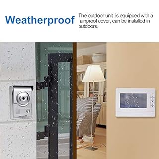 Kadongli KDL Videocitofono interno casa Smart Home Video Citofono 7inch Video citofono campanello Telefono, Impermeabile Telecamera esterna con monitor da 7 pollici per Villa (3 Monitor)