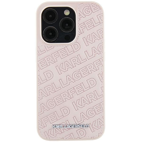 KARL LAGERFELD KLHCP15MPQKPMP Coque pour iPhone 15 Plus 6,7" Rose Coque Rigide matelassée Motif K