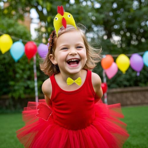 Disfraz de pollito con tutu y accesorios para niñas miniatura 7