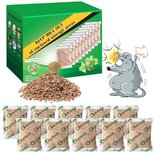 Mouse and Squirrel Peppermint Pouches 10 Packs, Keep Mice, Squirrels, Voles, Rodent Away...