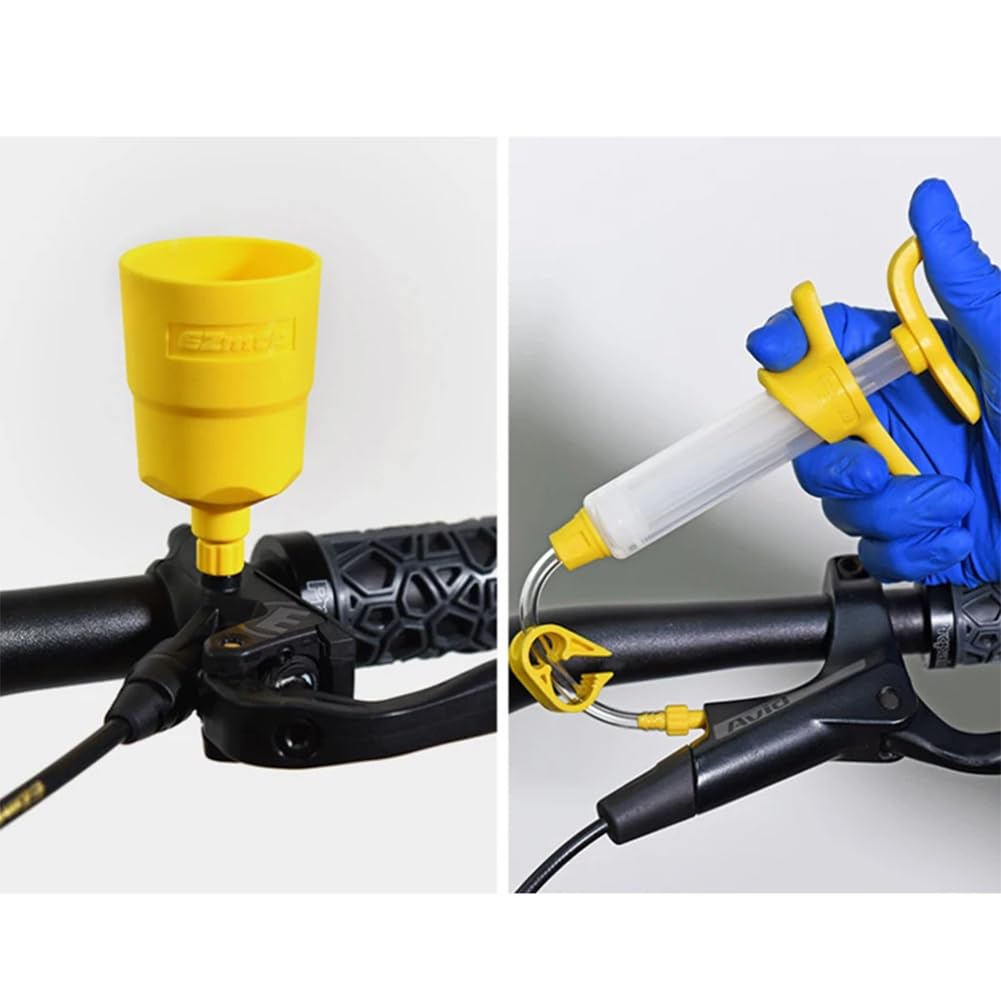Kit Purgado Frenos,Kit de Purga de Freno para Bicicleta,para Shimano, Tektro, Magura,Gama de Frenos de Disco Hidráulicos,Incluido Líquido de Freno Mineral (60ml)