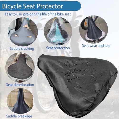 Image of New Bicycle Seat Cushion Waterproof UV Protection Unisex for Gym Bike Mountain Bike Road Bike with Protective Lock Durable Rain Dustproof Cover