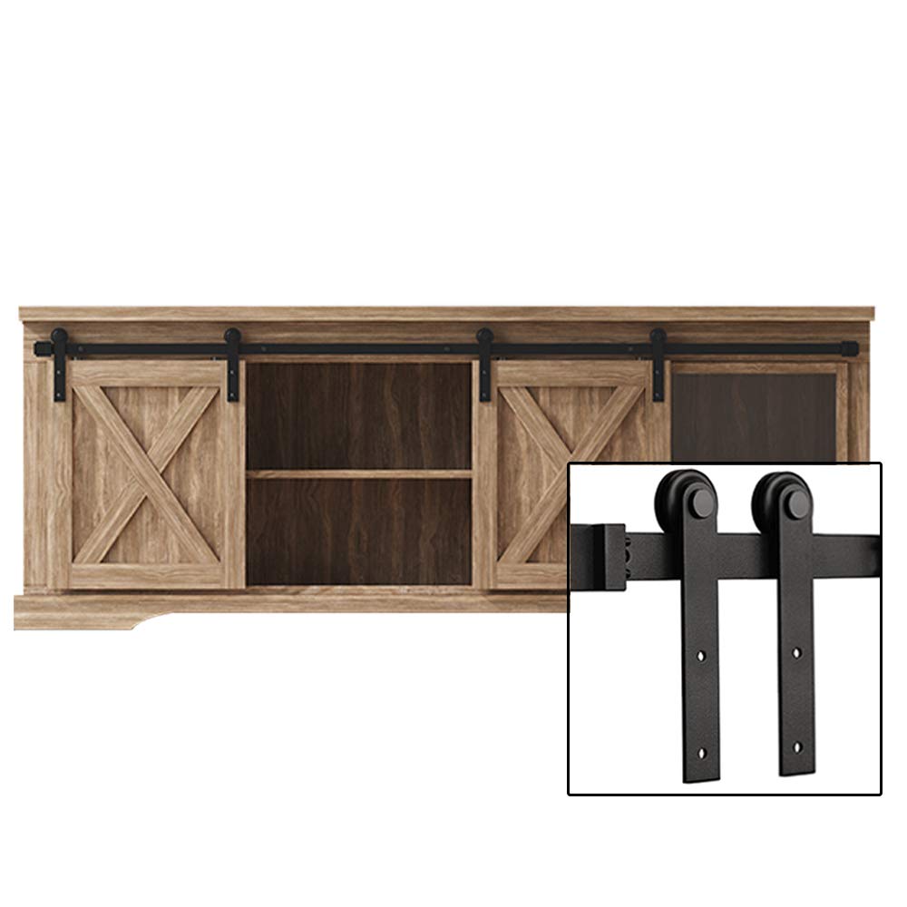 Buy FREDBECK 6FT Mini Sliding Barn Door Hardware Kit Double